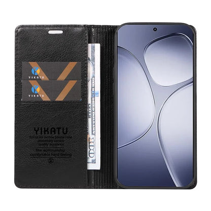 YIKATU YK-006 For Xiaomi Redmi K70 Ultra Case Wallet Litchi Grain Leather Phone Cover Magnetic Auto-Absorbed