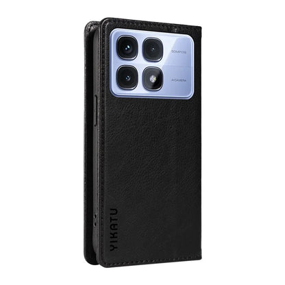 YIKATU YK-006 For Xiaomi Redmi K70 Ultra Case Wallet Litchi Grain Leather Phone Cover Magnetic Auto-Absorbed
