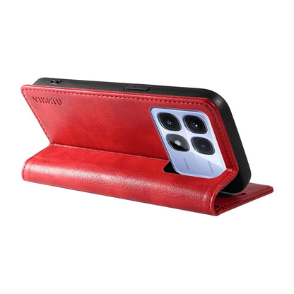 YIKATU YK-006 For Xiaomi Redmi K70 Ultra Case Wallet Litchi Grain Leather Phone Cover Magnetic Auto-Absorbed