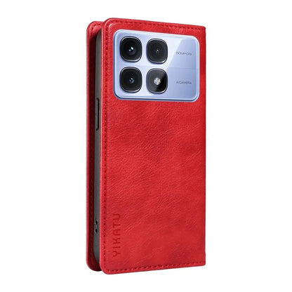 YIKATU YK-006 For Xiaomi Redmi K70 Ultra Case Wallet Litchi Grain Leather Phone Cover Magnetic Auto-Absorbed