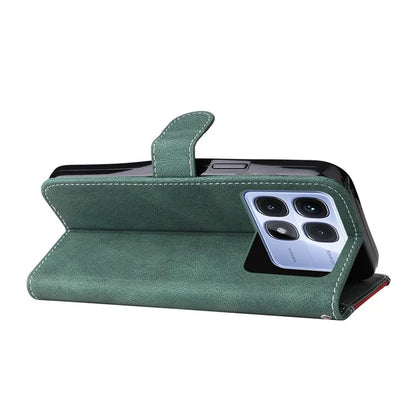 For Xiaomi Redmi K70 Ultra Case Flip Wallet Leather Phone Cover 3 Color Splicing