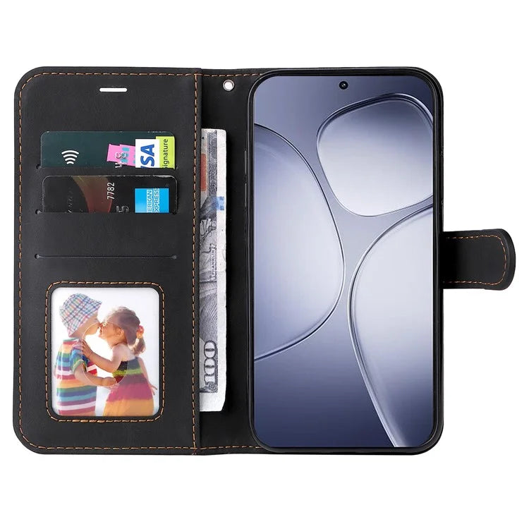 For Xiaomi Redmi K70 Ultra Case Flip Wallet Leather Phone Cover 3 Color Splicing