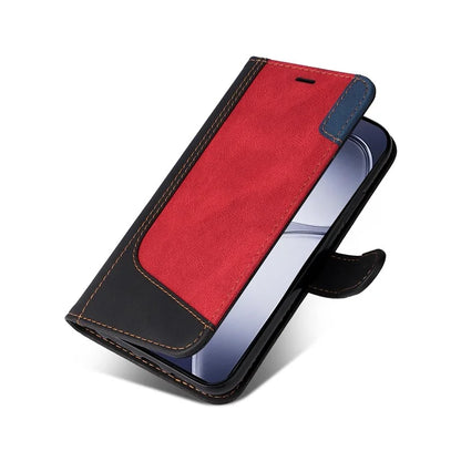 For Xiaomi Redmi K70 Ultra Case Flip Wallet Leather Phone Cover 3 Color Splicing