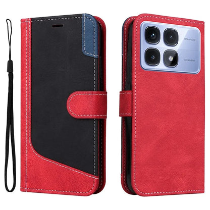 For Xiaomi Redmi K70 Ultra Case Flip Wallet Leather Phone Cover 3 Color Splicing