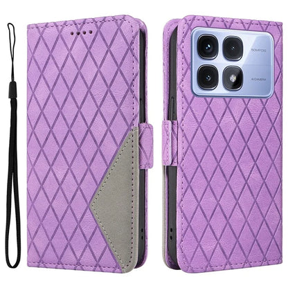 For Xiaomi Redmi K70 Ultra Case Rhombus PU Leather Flip Wallet Phone Cover