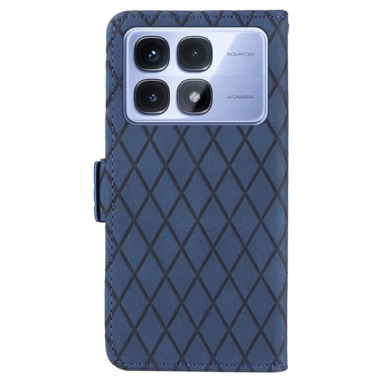 For Xiaomi Redmi K70 Ultra Case Rhombus PU Leather Flip Wallet Phone Cover