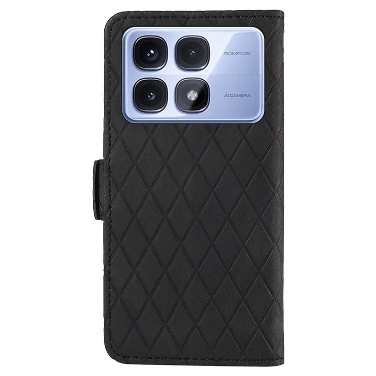 For Xiaomi Redmi K70 Ultra Case Rhombus PU Leather Flip Wallet Phone Cover