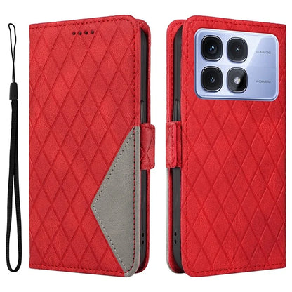 For Xiaomi Redmi K70 Ultra Case Rhombus PU Leather Flip Wallet Phone Cover