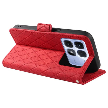 For Xiaomi Redmi K70 Ultra Case Rhombus PU Leather Flip Wallet Phone Cover