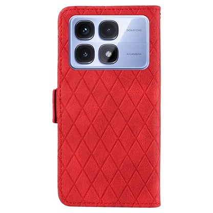 For Xiaomi Redmi K70 Ultra Case Rhombus PU Leather Flip Wallet Phone Cover