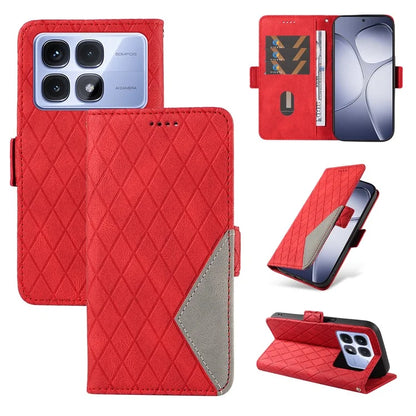 For Xiaomi Redmi K70 Ultra Case Rhombus PU Leather Flip Wallet Phone Cover
