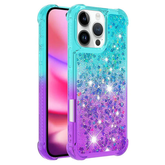 YB Quicksand Series-3 for iPhone 16 Pro Max Case Gradient Quicksand TPU Phone Cover
