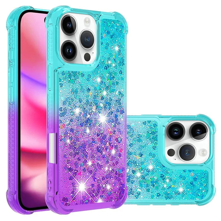 YB Quicksand Series-3 for iPhone 16 Pro Max Case Gradient Quicksand TPU Phone Cover