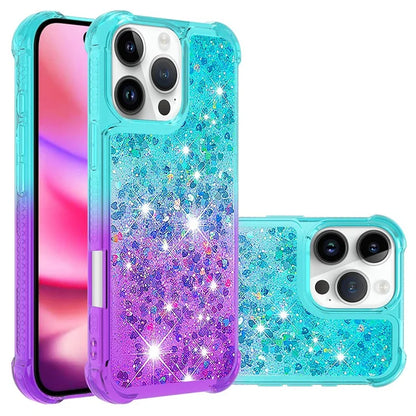 YB Quicksand Series-3 for iPhone 16 Pro Max Case Gradient Quicksand TPU Phone Cover