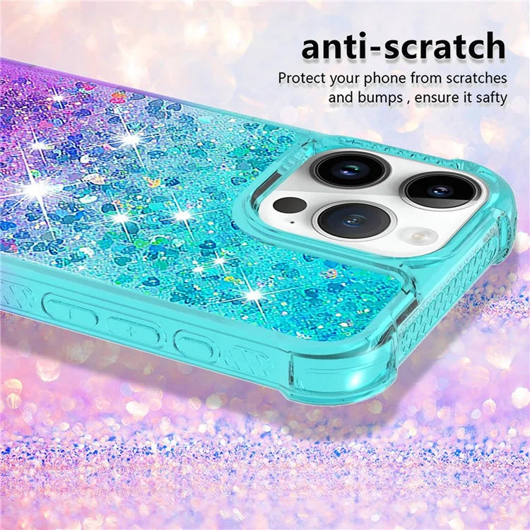 YB Quicksand Series-3 for iPhone 16 Pro Max Case Gradient Quicksand TPU Phone Cover