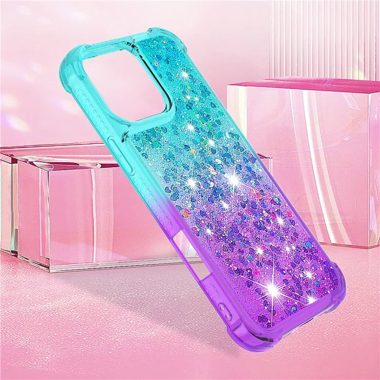 YB Quicksand Series-3 for iPhone 16 Pro Max Case Gradient Quicksand TPU Phone Cover