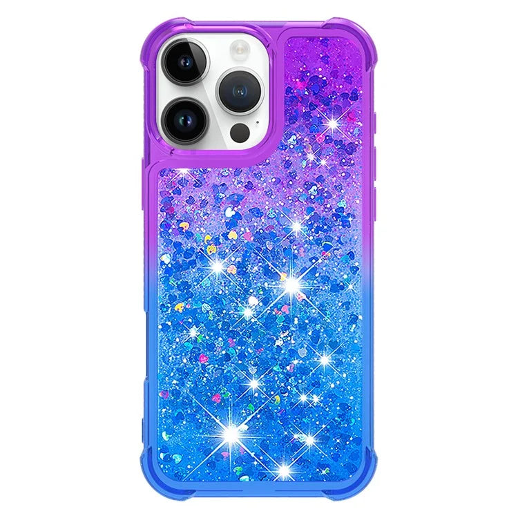YB Quicksand Series-3 for iPhone 16 Pro Max Case Gradient Quicksand TPU Phone Cover