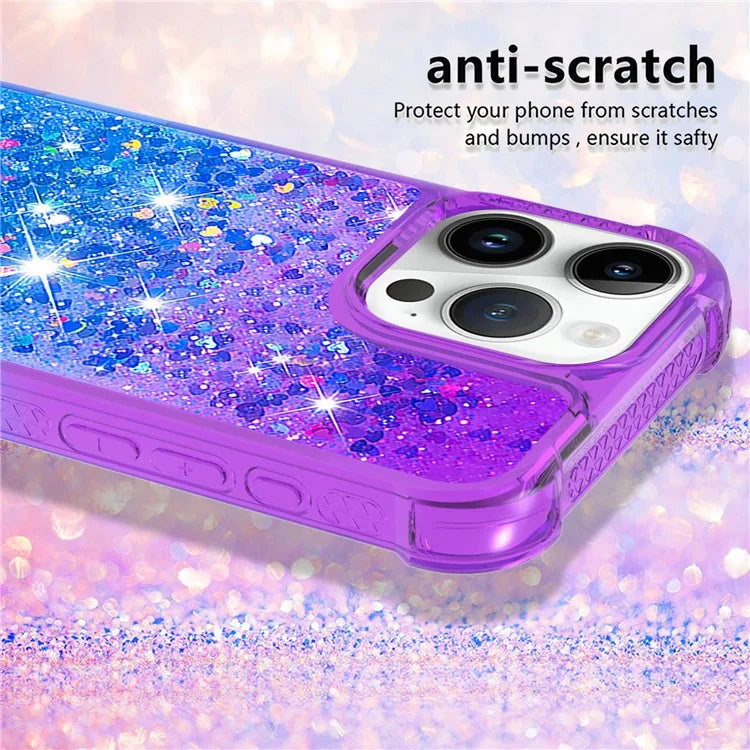 YB Quicksand Series-3 for iPhone 16 Pro Max Case Gradient Quicksand TPU Phone Cover