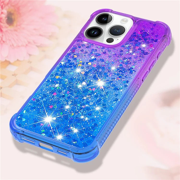 YB Quicksand Series-3 for iPhone 16 Pro Max Case Gradient Quicksand TPU Phone Cover