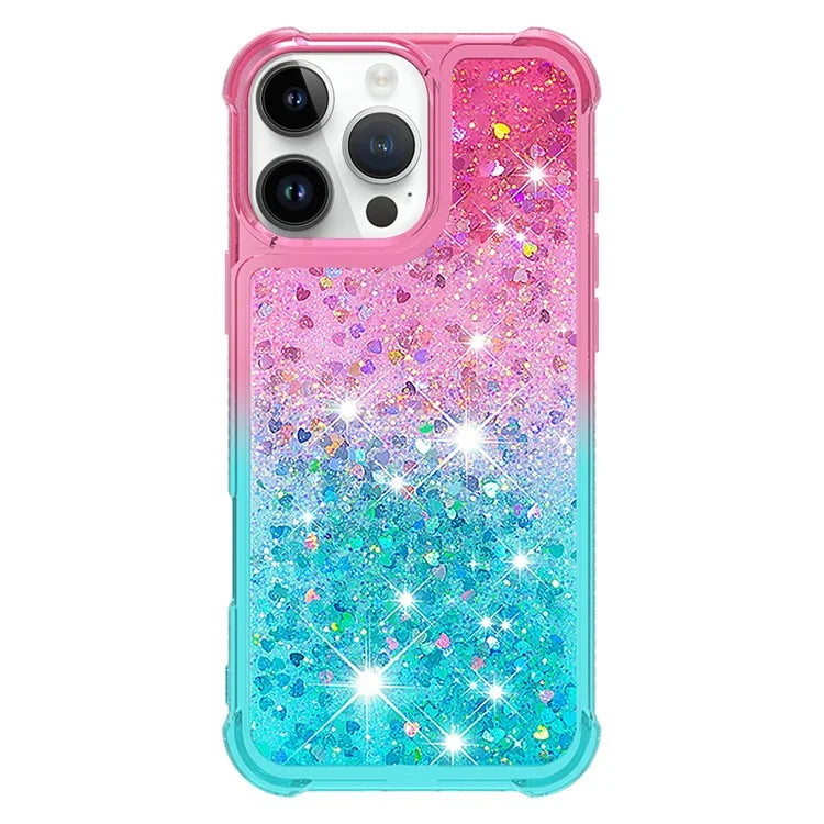 YB Quicksand Series-3 for iPhone 16 Pro Max Case Gradient Quicksand TPU Phone Cover