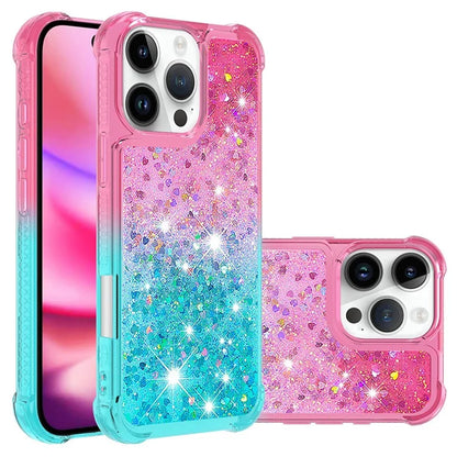 YB Quicksand Series-3 for iPhone 16 Pro Max Case Gradient Quicksand TPU Phone Cover