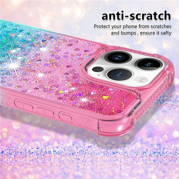 YB Quicksand Series-3 for iPhone 16 Pro Max Case Gradient Quicksand TPU Phone Cover