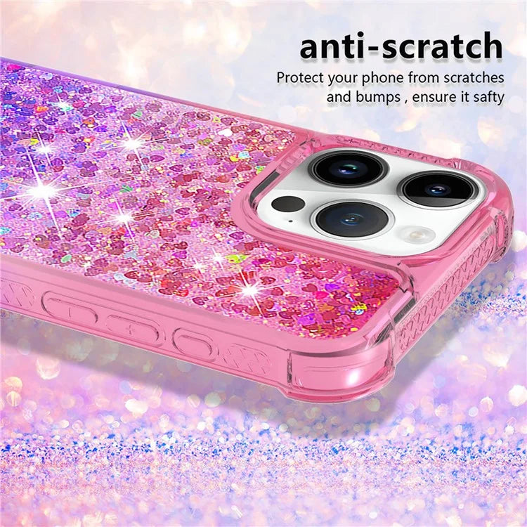 YB Quicksand Series-3 for iPhone 16 Pro Max Case Gradient Quicksand TPU Phone Cover