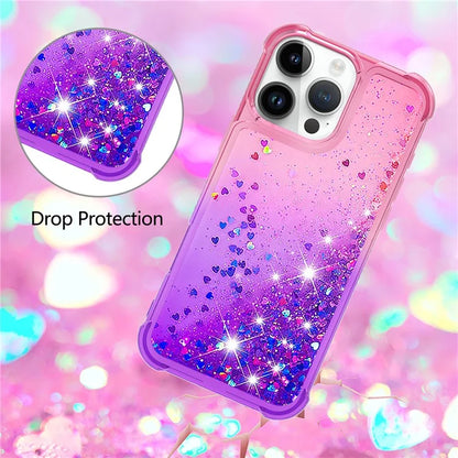 YB Quicksand Series-3 for iPhone 16 Pro Max Case Gradient Quicksand TPU Phone Cover