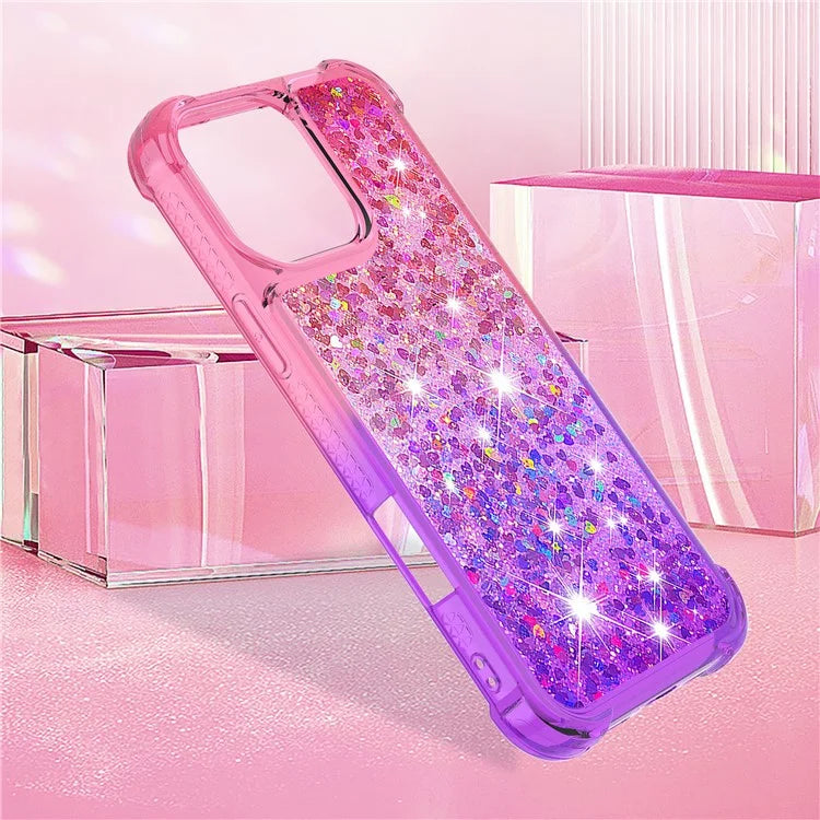 YB Quicksand Series-3 for iPhone 16 Pro Max Case Gradient Quicksand TPU Phone Cover