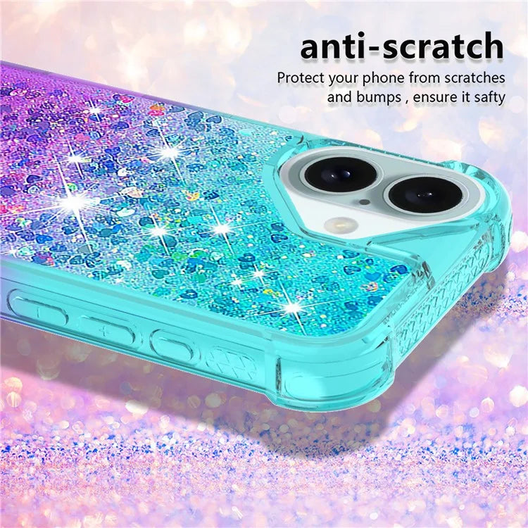 YB Quicksand Series-3 for iPhone 16 Case Gradient Quicksand TPU Phone Cover