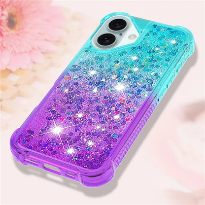 YB Quicksand Series-3 for iPhone 16 Case Gradient Quicksand TPU Phone Cover