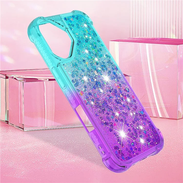 YB Quicksand Series-3 for iPhone 16 Case Gradient Quicksand TPU Phone Cover