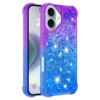 YB Quicksand Series-3 for iPhone 16 Case Gradient Quicksand TPU Phone Cover