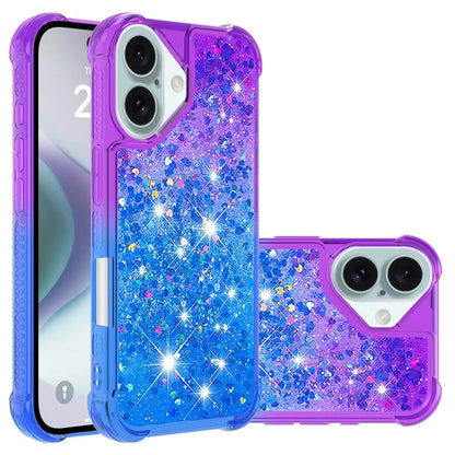 YB Quicksand Series-3 for iPhone 16 Case Gradient Quicksand TPU Phone Cover