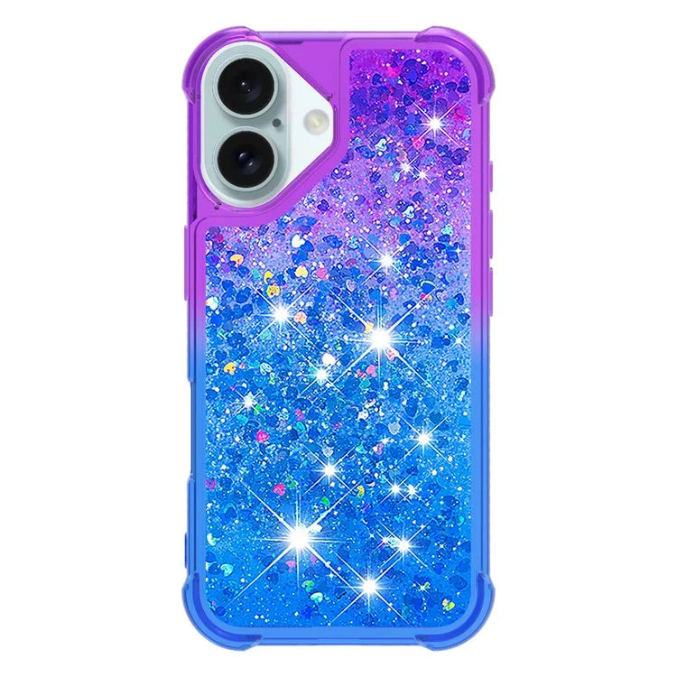 YB Quicksand Series-3 for iPhone 16 Case Gradient Quicksand TPU Phone Cover