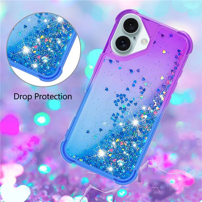 YB Quicksand Series-3 for iPhone 16 Case Gradient Quicksand TPU Phone Cover