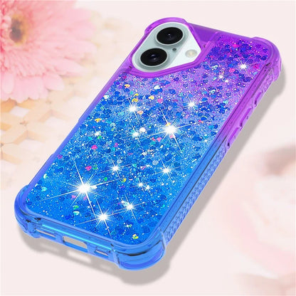 YB Quicksand Series-3 for iPhone 16 Case Gradient Quicksand TPU Phone Cover