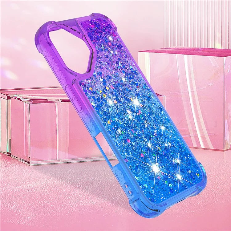YB Quicksand Series-3 for iPhone 16 Case Gradient Quicksand TPU Phone Cover