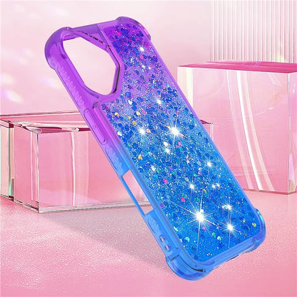 YB Quicksand Series-3 for iPhone 16 Case Gradient Quicksand TPU Phone Cover