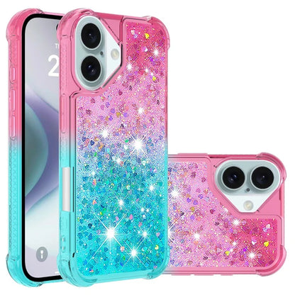 YB Quicksand Series-3 for iPhone 16 Case Gradient Quicksand TPU Phone Cover