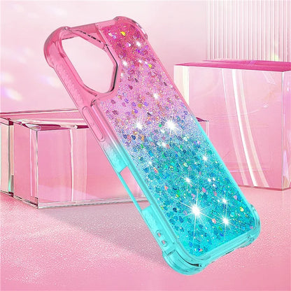 YB Quicksand Series-3 for iPhone 16 Case Gradient Quicksand TPU Phone Cover