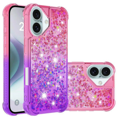 YB Quicksand Series-3 for iPhone 16 Case Gradient Quicksand TPU Phone Cover