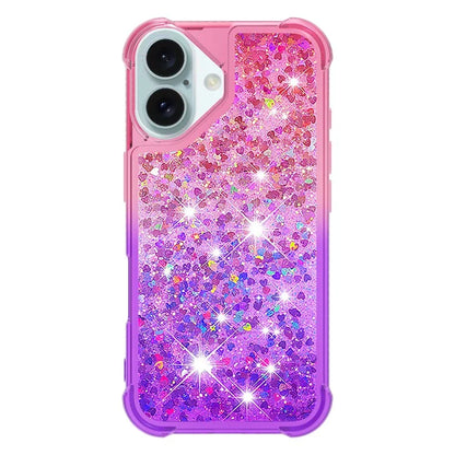 YB Quicksand Series-3 for iPhone 16 Case Gradient Quicksand TPU Phone Cover