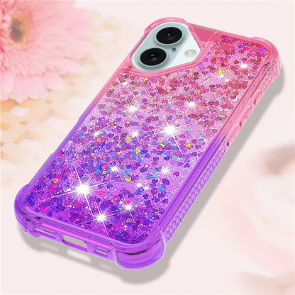 YB Quicksand Series-3 for iPhone 16 Case Gradient Quicksand TPU Phone Cover