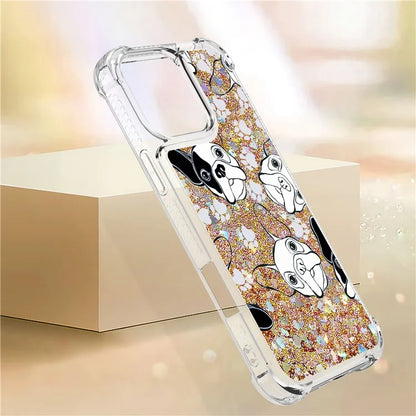 YB Quicksand Series-2 For iPhone 16 Pro Max Case Liquid Quicksand Pattern TPU Phone Cover