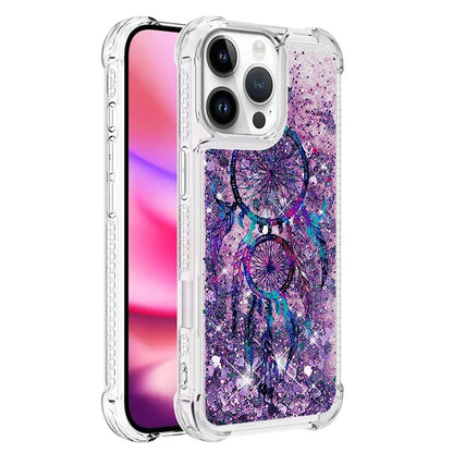 YB Quicksand Series-2 For iPhone 16 Pro Max Case Liquid Quicksand Pattern TPU Phone Cover