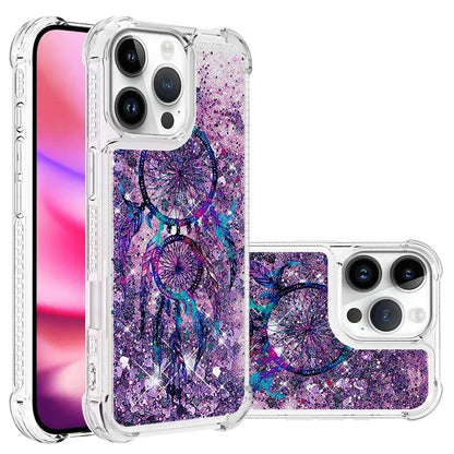 YB Quicksand Series-2 For iPhone 16 Pro Max Case Liquid Quicksand Pattern TPU Phone Cover