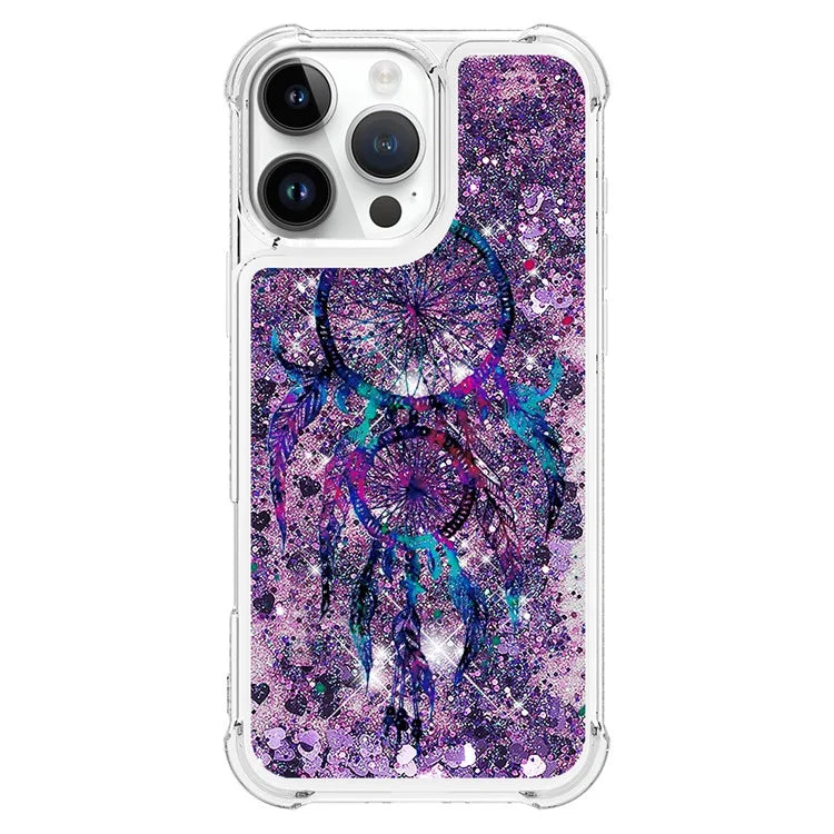 YB Quicksand Series-2 For iPhone 16 Pro Max Case Liquid Quicksand Pattern TPU Phone Cover
