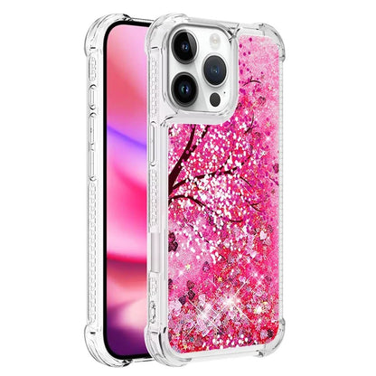 YB Quicksand Series-2 For iPhone 16 Pro Max Case Liquid Quicksand Pattern TPU Phone Cover