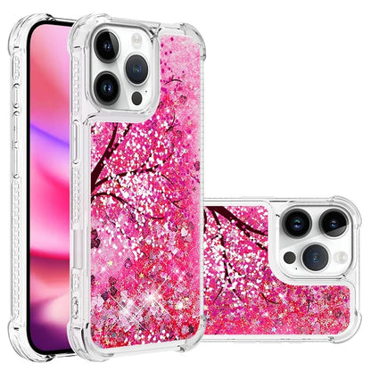 YB Quicksand Series-2 For iPhone 16 Pro Max Case Liquid Quicksand Pattern TPU Phone Cover